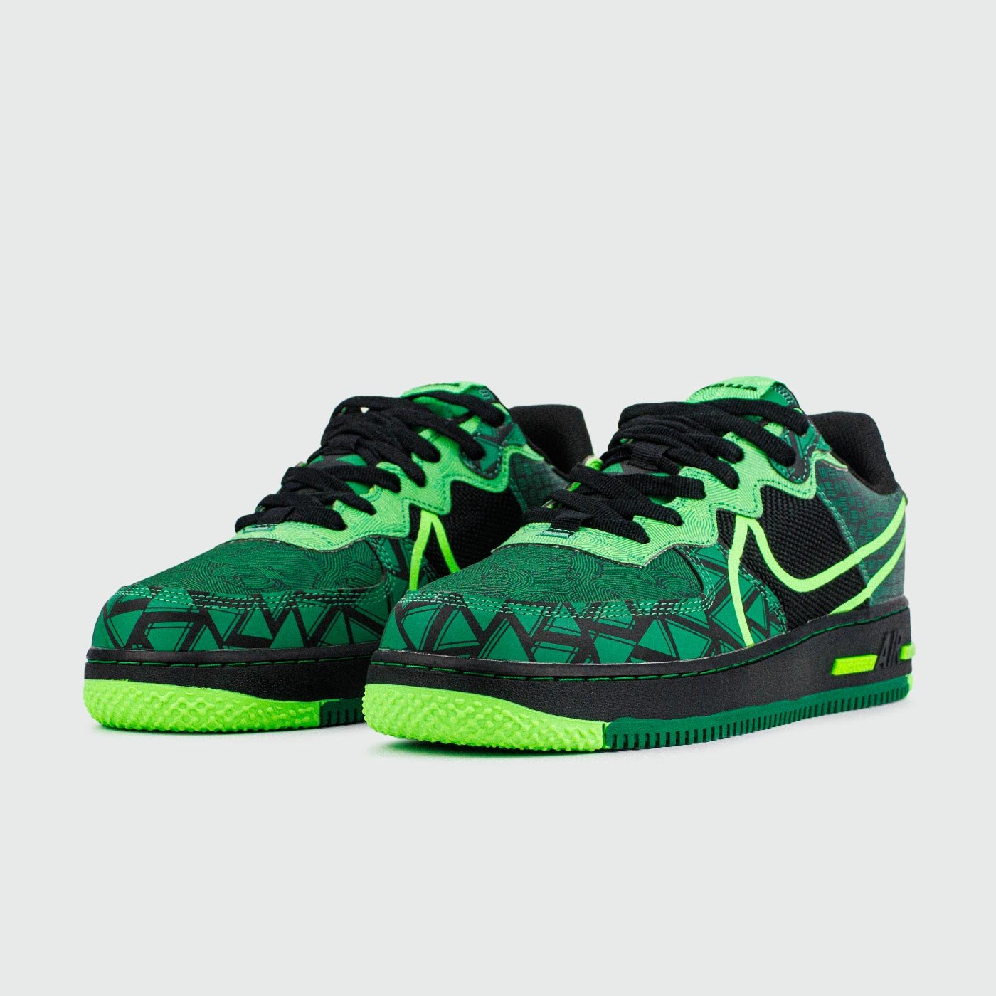 Nike Air Force 1 React Black Green KEDRED