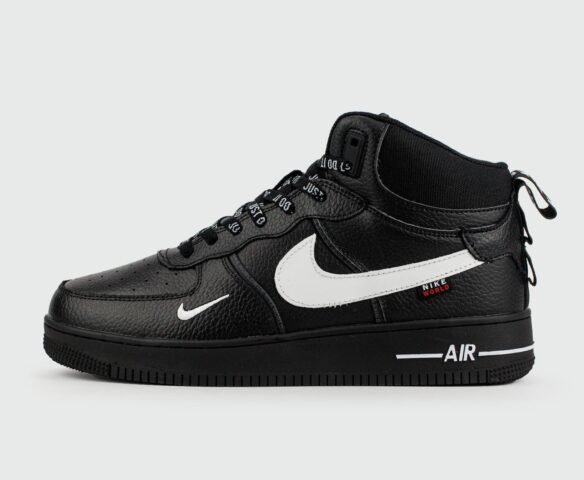 Зимние Nike Air Force 1 Mid Black / Wh.